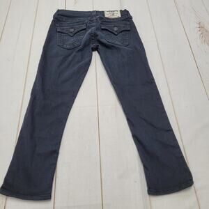 True Religion black Y2k capri pants skinny low rise